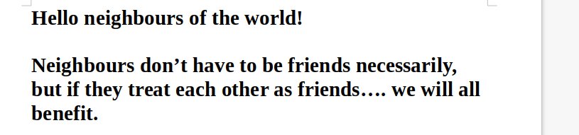 wish we were neighbours